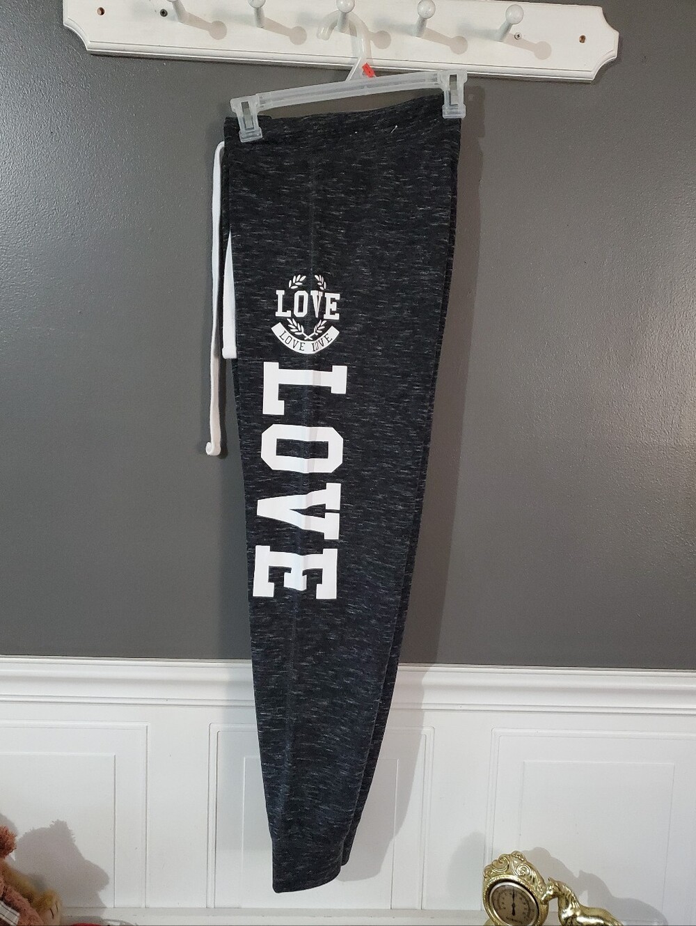 REFLEX "Love" Heathered Black Sweatpants 2XL